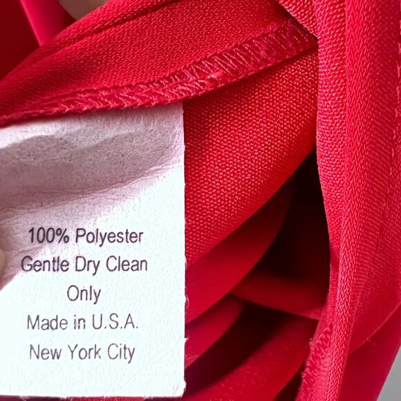 ISSUE New York Red Deep V-Neck Sheath Maxi Dress Sz L Elegant Flowy Boho Chic - Picture 6 of 14